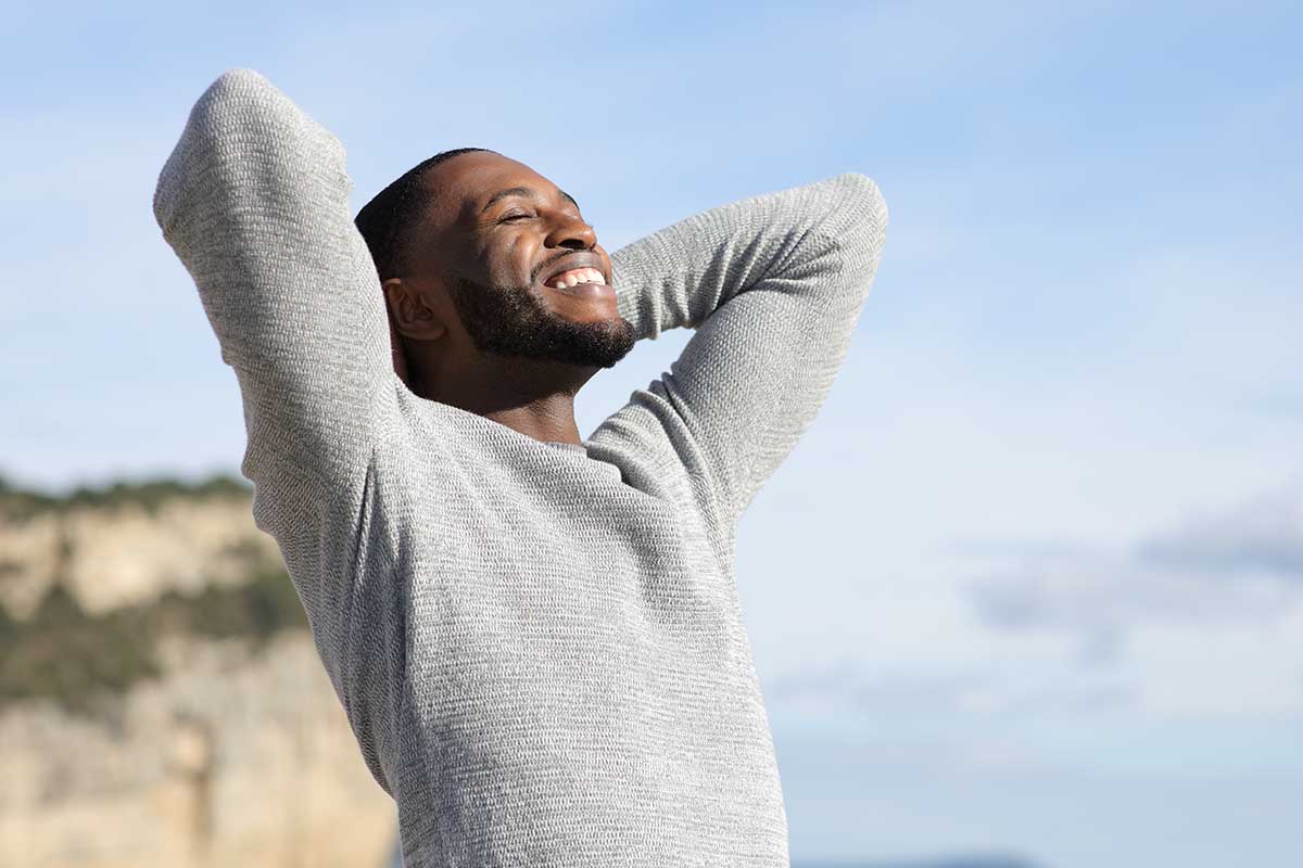 a man is relieved from a drug addiction treatment program